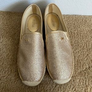 Michael-Kors Kendrick gold Slipon Espadrille